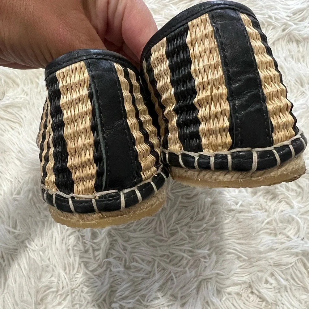 Loeffler Randall Straw Striped Espadrilles - Size 7.5